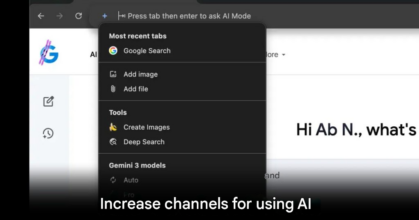 Chrome AI address bar