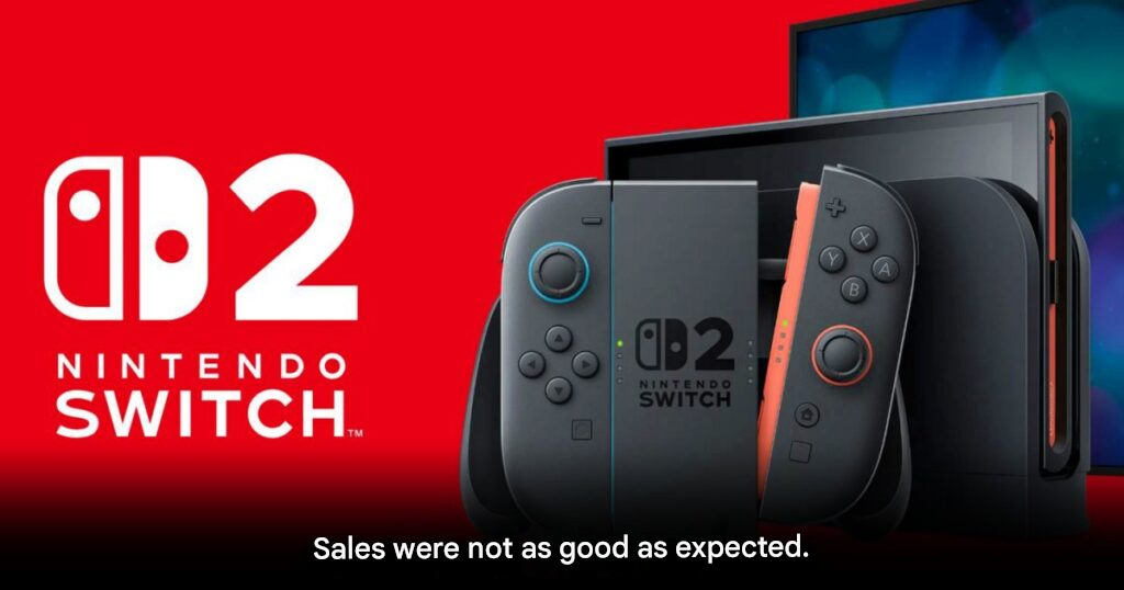 Nintendo Switch 2 console displayed with launch titles and accessories