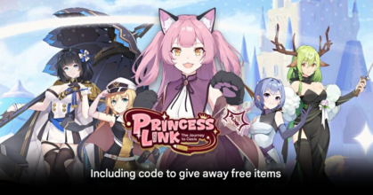 Princess Link anime RPG characters and gacha system
