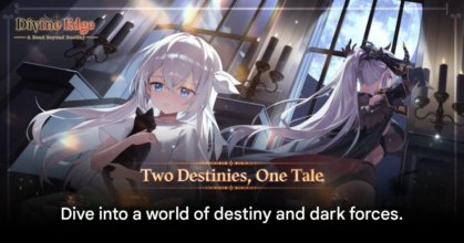 Divine Edge Idle RPG gameplay showcasing Unreal Engine 5 fantasy combat and characters