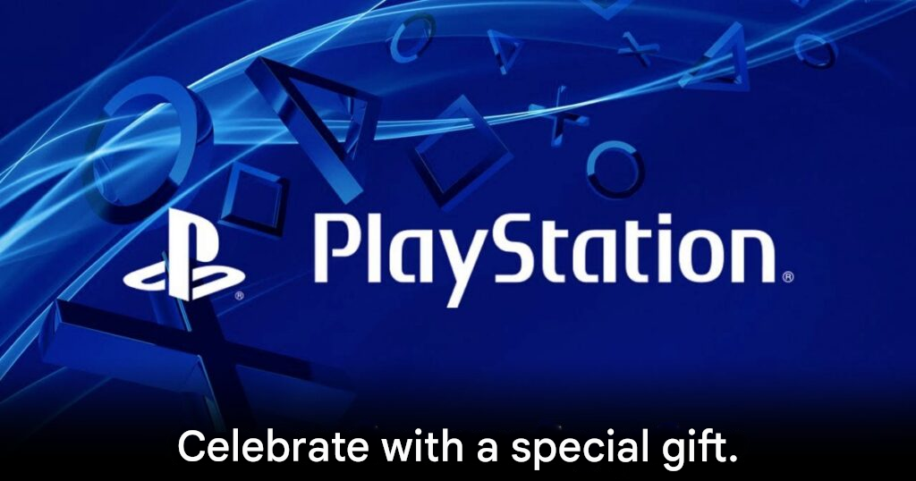 Sony PlayStation wedding gift package with free games surprise